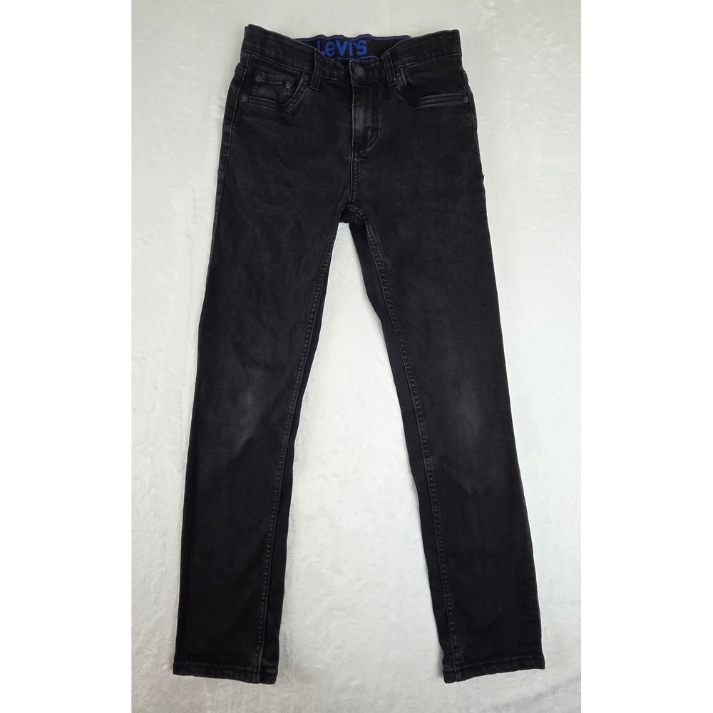 Levis 502 Taper Jeans Boys 14 REG Black Stretch Regular‎ Fit Denim 27x29